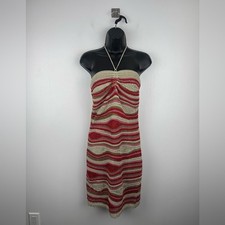 Farm Rio Women Mixed Waves Lurex Knit Mini Dress Size Medium