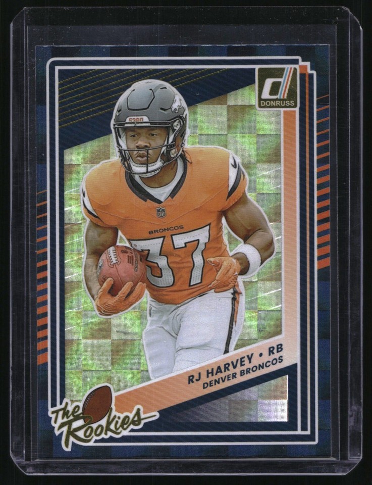 2025 Donruss RJ Harvey #32 The Rookies Denver Broncos