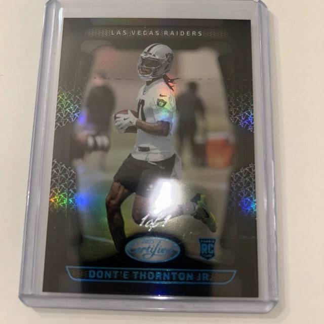 2025 Panini Certified DONT’E THORNTON JR Mirror Black 1/1 RC RAIDERS