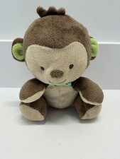 Fisher Price Mattel 6 Monkey W/Green Ears Plush Stuffed Toy Style 95660