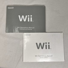 Nintendo Wii Operations Manuals Channels and Settings System Setup Bundle of 2