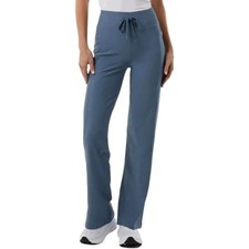NEW 32 Degrees Cool Women's M Active Flare Pants Blue Ribbed L1108