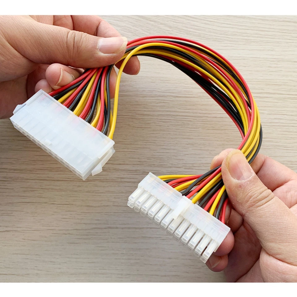 R28 Stromkabel Verlängerung 24pol ATX Stecker auf Buchse, 30cm für PC, Intern - Bild 4 von 4