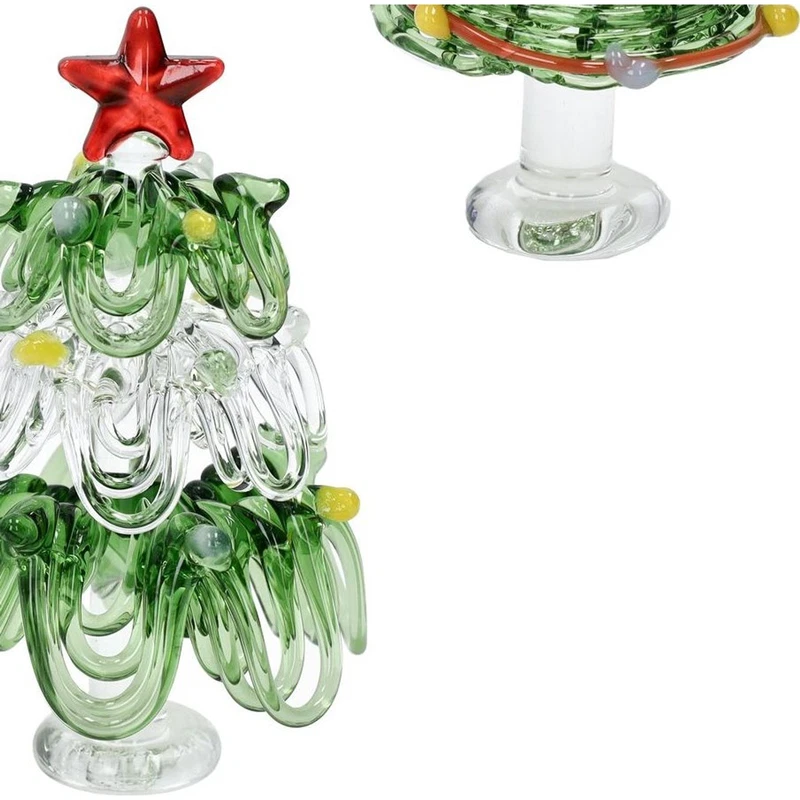 Alberello di Natale in Vetro con Stella BRANDANI Decorazione Natalizia Assortiti, fotografia 5 di 9