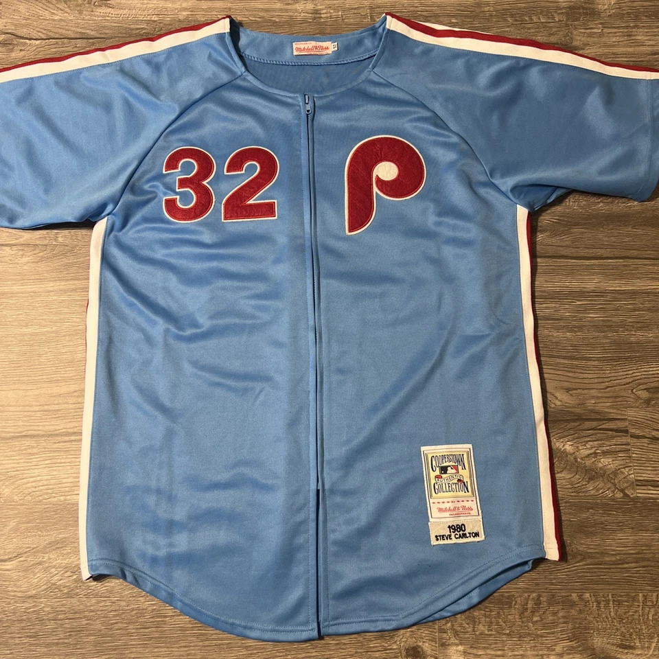 Футболка Стива Карлтона 1980 коллекция Mitchell & Ness Cooperstown синяя, размер 52 - Изображение 2 из 4