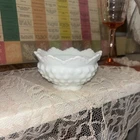 Fenton Glass Vintage Fairy Lamp Base ONLY White Milk Glass Hobnail Pattern