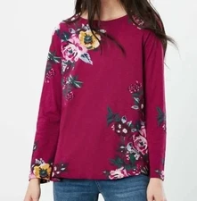 Joules Harbour Light LS Swing Top - Berry Floral - Size 20 - NWT