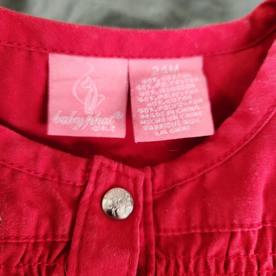 De Colección Y2k Bebé Phat Girlz 24m Top Rojo Navidad Vacaciones Bebé Niño Niñas Foto 4 de 4