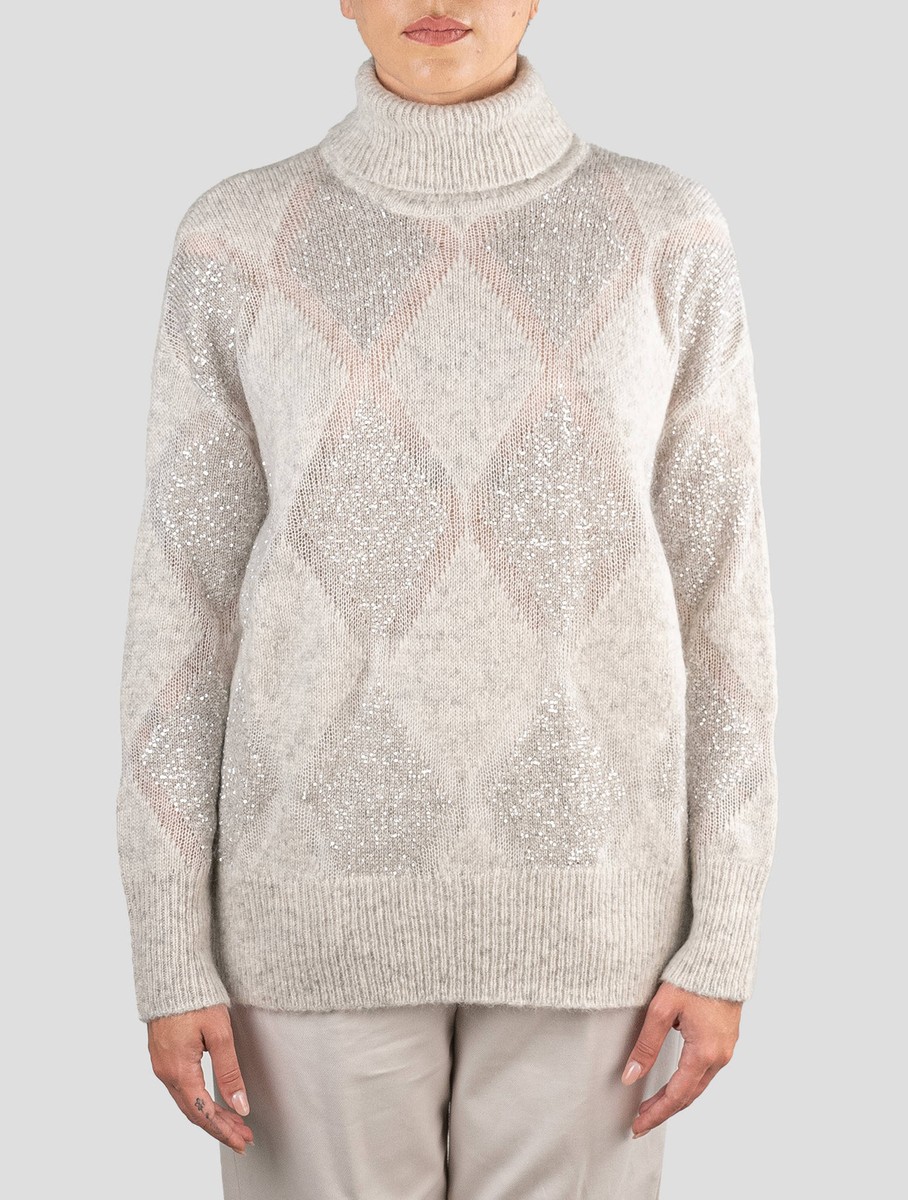 Brunello Cucinelli Gray Wool Mohair Sweater Turtleneck Women | eBay