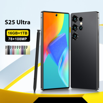 S25 Ultra Unlocked 5G Smartphone 7.3'' 16GB+1TB Android 14 Dual SIM Cell Phones