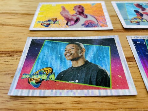 1996 UD Jordan LOT Tune Squad Space Jam Sparkle Razzle Dazzle REFRACTOR Sticker - Picture 7 of 10
