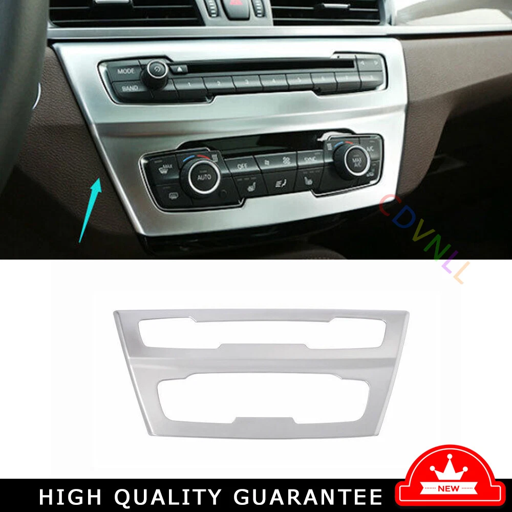 Console AC Switch Control Panel Trim Fit For BMW X1 F48 2016-2022 Matte Silver