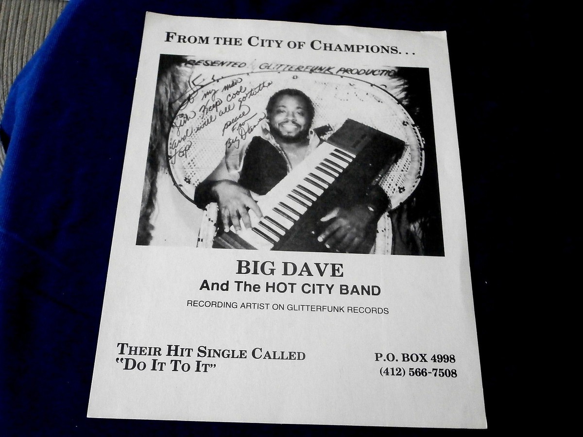 BIG DAVE AND THE HOT CITY BAND~ MEGA RARE~SIGNED ~ GLITTERFUNK  
