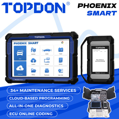2025 TOPDON Phoenix Smart Intelligent Auto ECU Online Programmer Coding Tablet