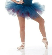 Child Large TUTU SKIRT ONLY Dance Costume Glitter MY OWN WAY Teal over Plum