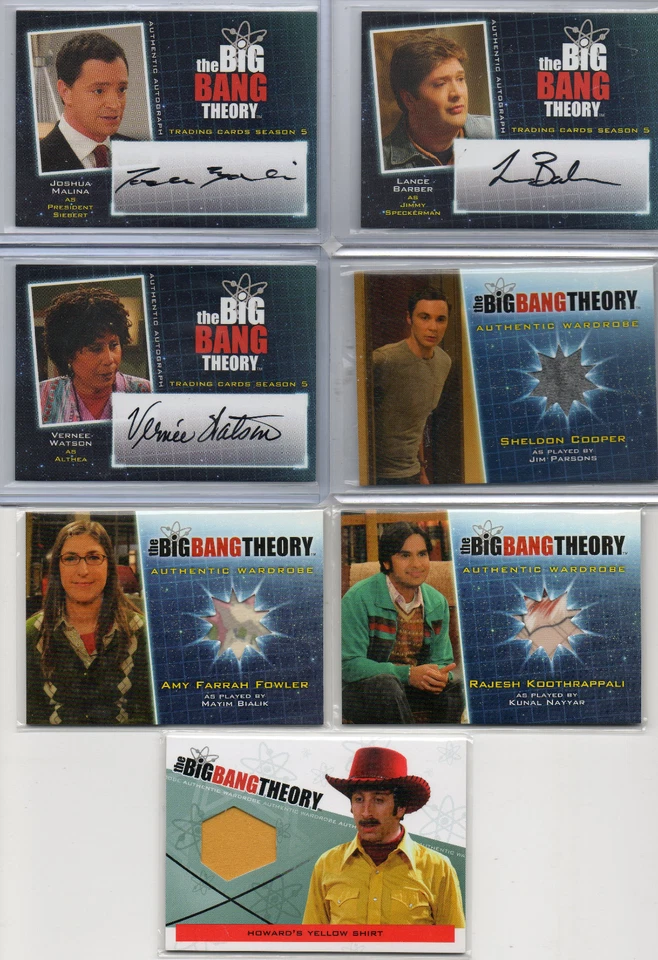 The Big Bang Theory Autograph & Wardrobe Card Selection NM Cryptozoic - Image 2 of 4