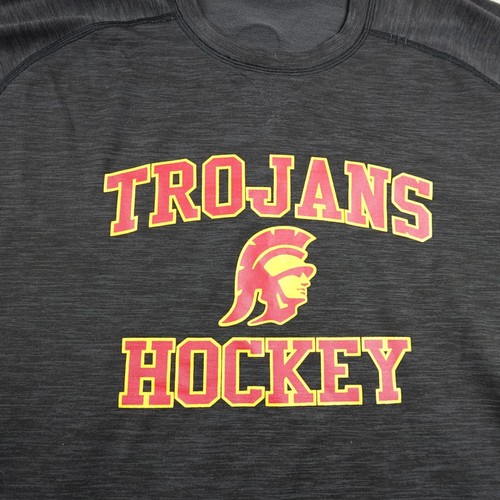 Lululemon Trojans Hockey Vent T Shirt Mens XL Black Short Sleeve Crew Neck Gym - Picture 6 of 20