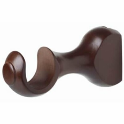 Kirsch Wood Trend Classic  4 1/2'' Return Center Bracket :1-3/8'' pole, Mahogany