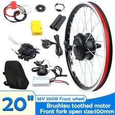 20 in Electric Bicycle Front Wheel Hub Motor E-Bike Conversion Kit LED 36V 250W