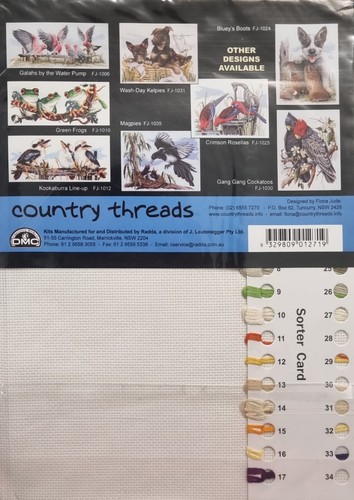 Country Threads MAGPIES Counted Cross Stitch Kit Chicks Australian **RARE** - Picture 3 of 3
