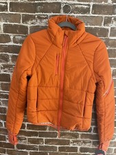 NEW FREE PEOPLE MOVEMENT GATHERING STORM RUN PUFFER JACKET RED ORANGE SIZE XS