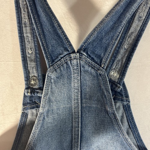OLD NAVY GIRL'S Size Medium (8) RAILROAD STRIPE FRAYED HEM SHORTALLS Excellent! - Picture 14 of 14