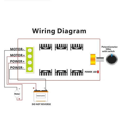 DC PWM-Drehzahlregler Elektromotoren Motordrehzahlregler 2000W 12V/24V/50V 40A - Bild 3 von 9