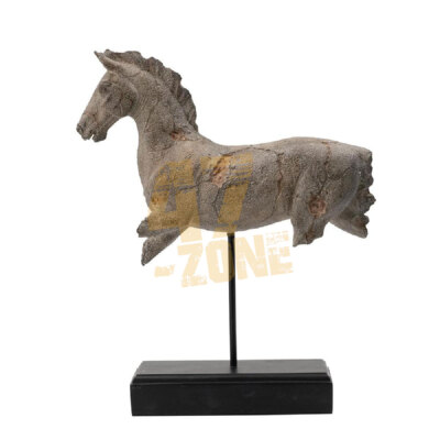 Horse Statue On Stand Gray Indoor Outdoor Home Decor Tabletop