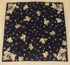Foulard 100% Pure Silk Vintage Woman (438) 78Cm X 78Cm