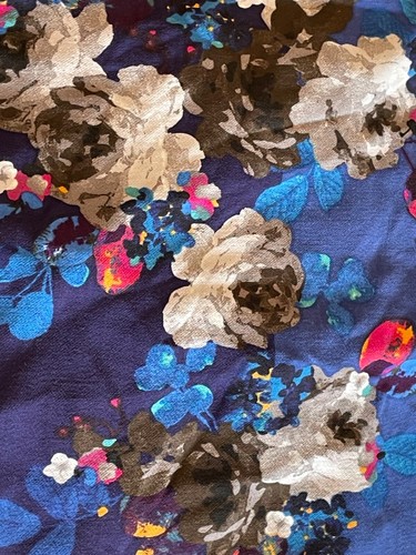 Joules blue summer floral dress size 18, tunic shape with notch neckline - Picture 10 of 14