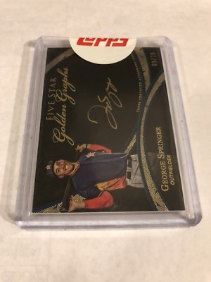 2014 TOPPS FIVE STAR GOLDEN GRAPHS GEORGE SPRINGER AUTO RC /20