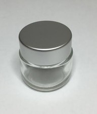 15ml Glass Jar, Clear Glass Jar With Matt Silver Screw On lid *ANY AMOUNT*