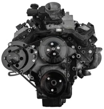 Chevy 8100 V-Belt System Alternator Only Long Water Pump L18 Billet Black