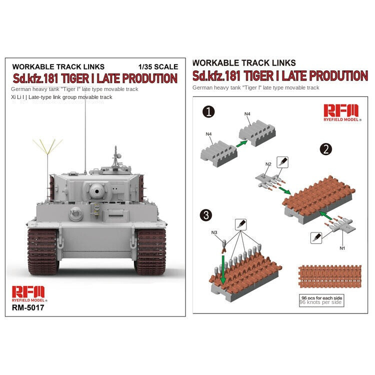 Ryefield-Model 1/35 5017 Workable Track For Tiger I Late Production | eBay