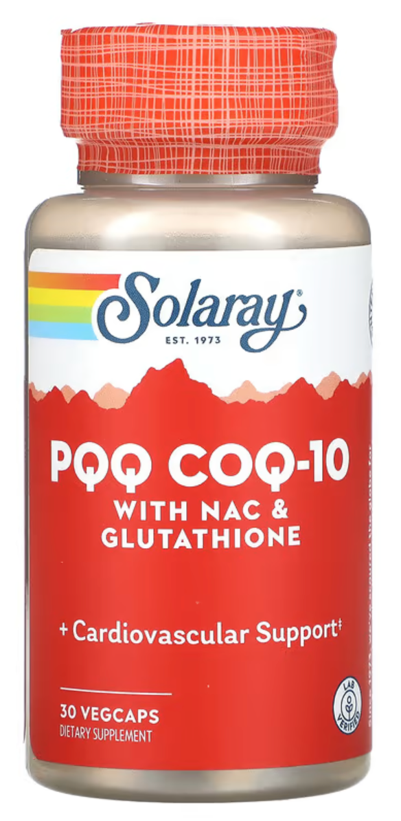 SOLARAY - PQQ + CoQ-10 with NAC & Glutathione - 30 VegCaps