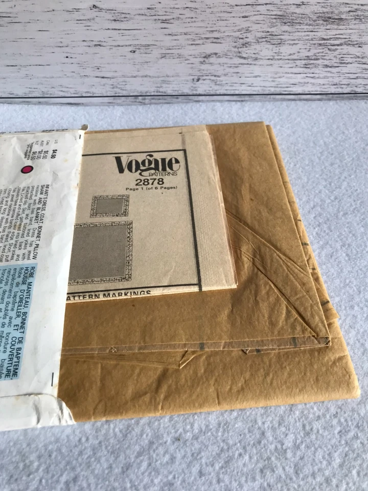 Vogue Sewing Pattern 2878 Baby Dress, Coat, Bonnet, Pillow Sham & Blanket  Sz NB - Image 4 of 4