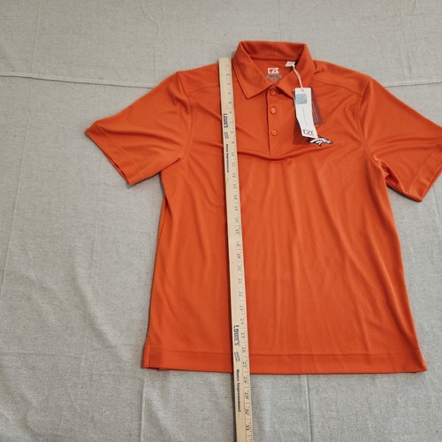 New Denver Broncos Polo Shirt Mens Small Orange Short Sleeve Cutter & Buck - Picture 6 of 12