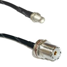 LMR195 Silver SMA FEMALE to UHF Female BULKHEAD Coax RF Cable USA Lot