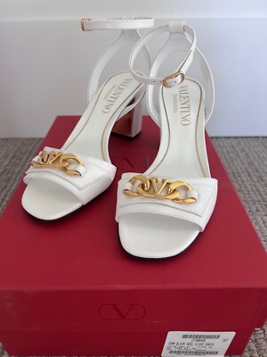 NIB Valentino Garavani Vlogo Leather Block-heel Sandals NIB Valentino Garavani Vlogo Leather Block-heel Sandals