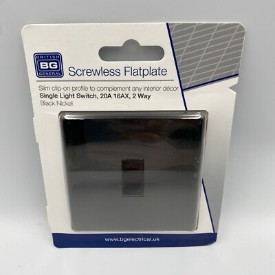 BG Elektrischer einwandiger flacher schraubenloser Lichtschalter 2-fach 20A 16AX FBN12