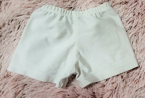 DanceNwear Little Girls White Booty Shorts Size 4-6 - Picture 3 of 4