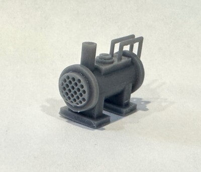 Horizontal Boiler N Scale 1:160 3D Resin Printed RTR Unpainted