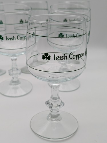 Irish Coffee Gläser Kleeblatt Irland 6 X 6 Stück Glas Edel Irishcoffee Neuwertig - Bild 2 von 7