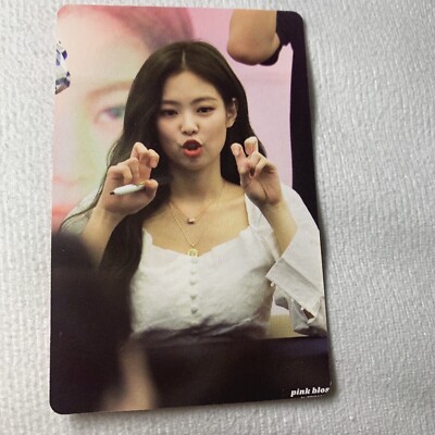 JENNIE BLACKPINK Pink 1996 Daily Life Celeb K-pop Girl Photo Card Sign