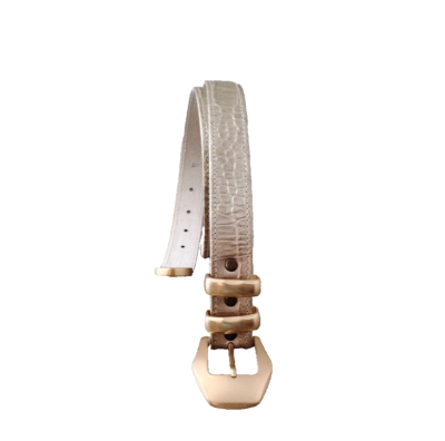 Leather Statement Belt Gold \