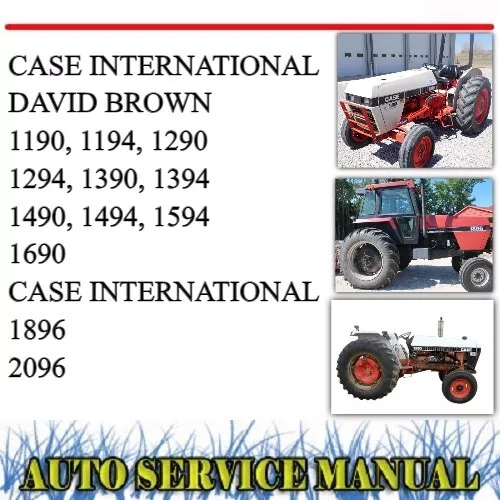 CASE 1190 1194 1290 1294 1390 1490 1594 1690 1896 2096 WORKSHOP SERVICE MANUAL - Picture 1 of 1