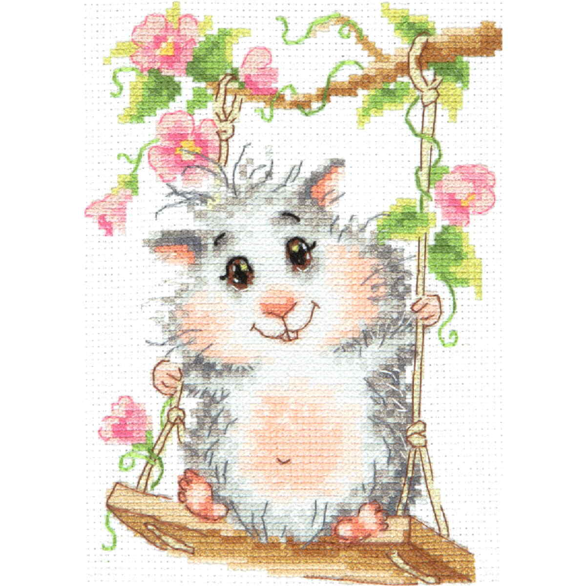 Magic Needle Zweigart Edition counted cross stitch kit ""On the Swing"", 12x17cm,