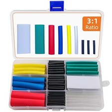 138 Pcs 3:1 Dual Wall Adhesive Heat Shrink Tubing Kit Marine Cable Wire Sleeve