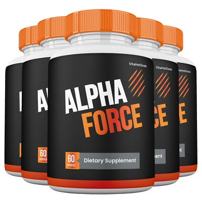 Alpha Force Capsules for Men, Max Strength, Alpha Force Male Supplement (5 Pack)