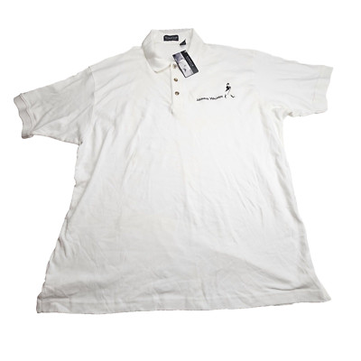 New Johnnie Walker Ultra Club Egyptian Interlock Mens XL Polo Shirt White